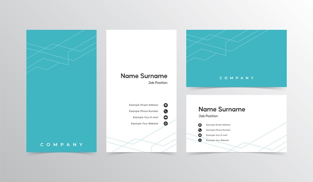 Set of modern and professional business card design template