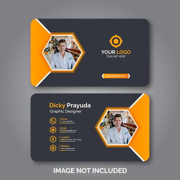 Set of modern professional business card