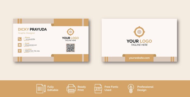 set of modern professional business card