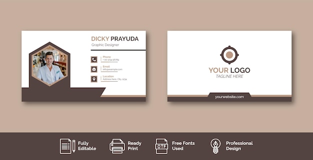 Set of modern professional business card