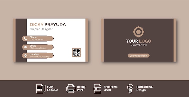 Set of modern professional business card