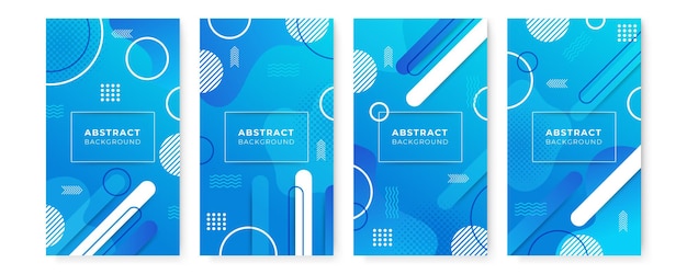 Set of modern sale banner   with abstract shapes. Gradient geometric  