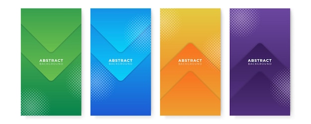 Set of modern sale banner   with abstract shapes. gradient geometric