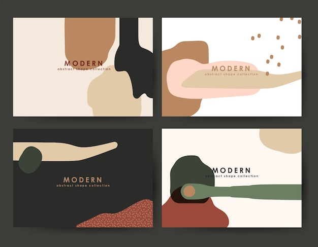 Vector set modern spots and shapes for poster, card, branding and social media