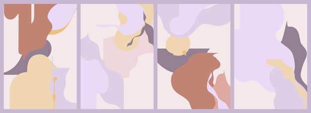 set modern spots and shapes for poster, card, branding and social media