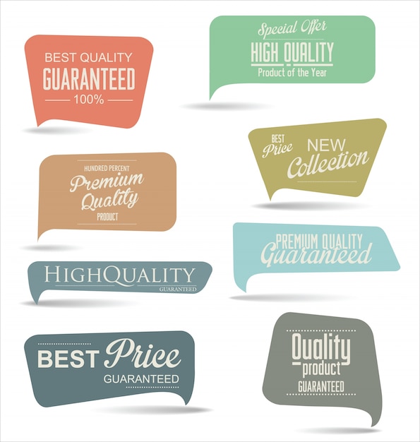 Vector set of modern stickers and badges