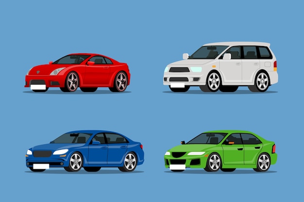 Set of modern & SUV car collection.