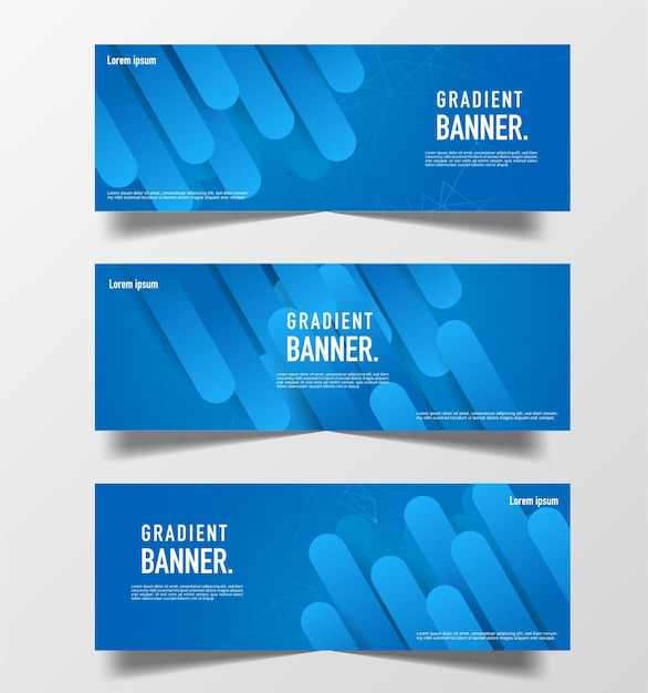 Set modern technology abstract banner banners set.