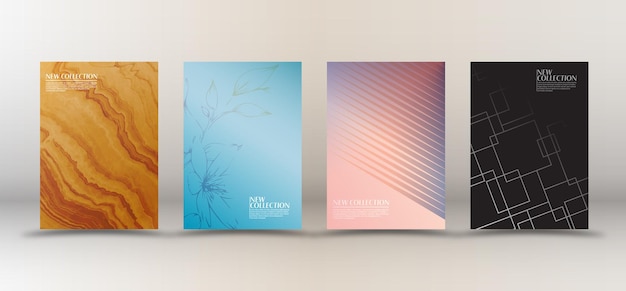 Vector a set of modern unusual designs for covers banners posters and creative ideas