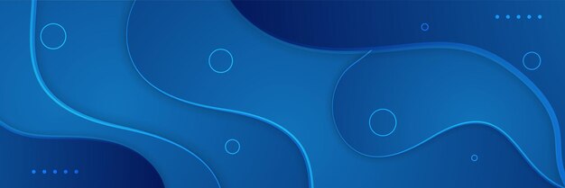 현대 웨이브 블루 추상 배너 디자인 배경 세트