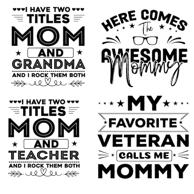 set of Mom SVG T Shirt or mothers day SVG