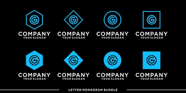 Impostare il modello di progettazione del logo g monogramma