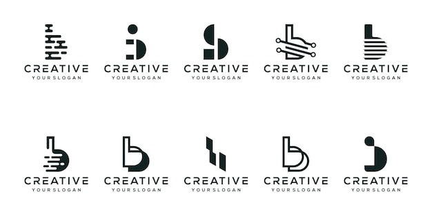 Impostare il design del logo della lettera monogramma