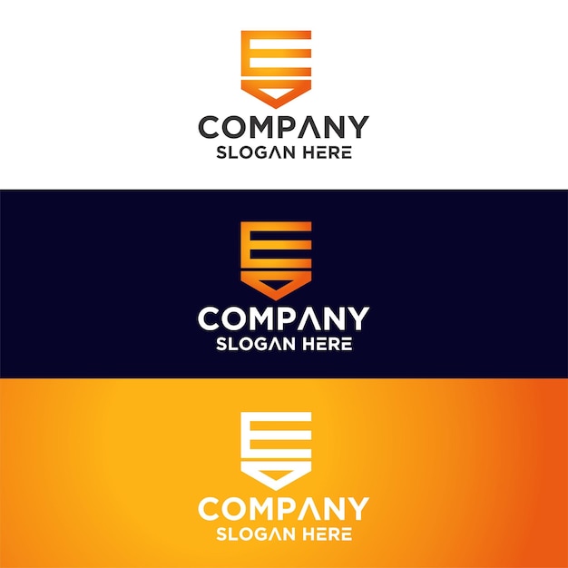 Set of monogram logo premium