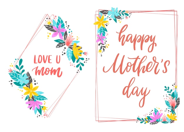 Set of mother's day cards