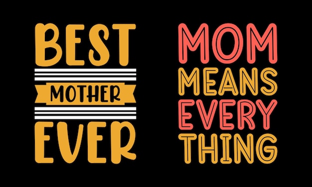 set of mothers day lettering quote