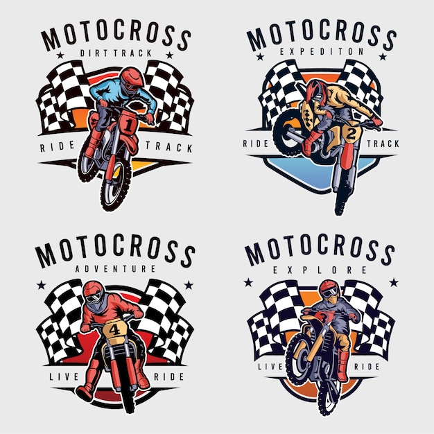 Set motorcross badge