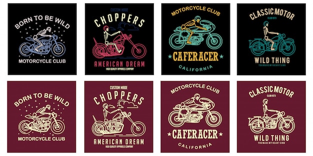 Set of motorcycles club