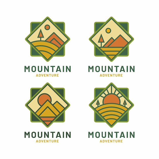 Set the mountain logo badge