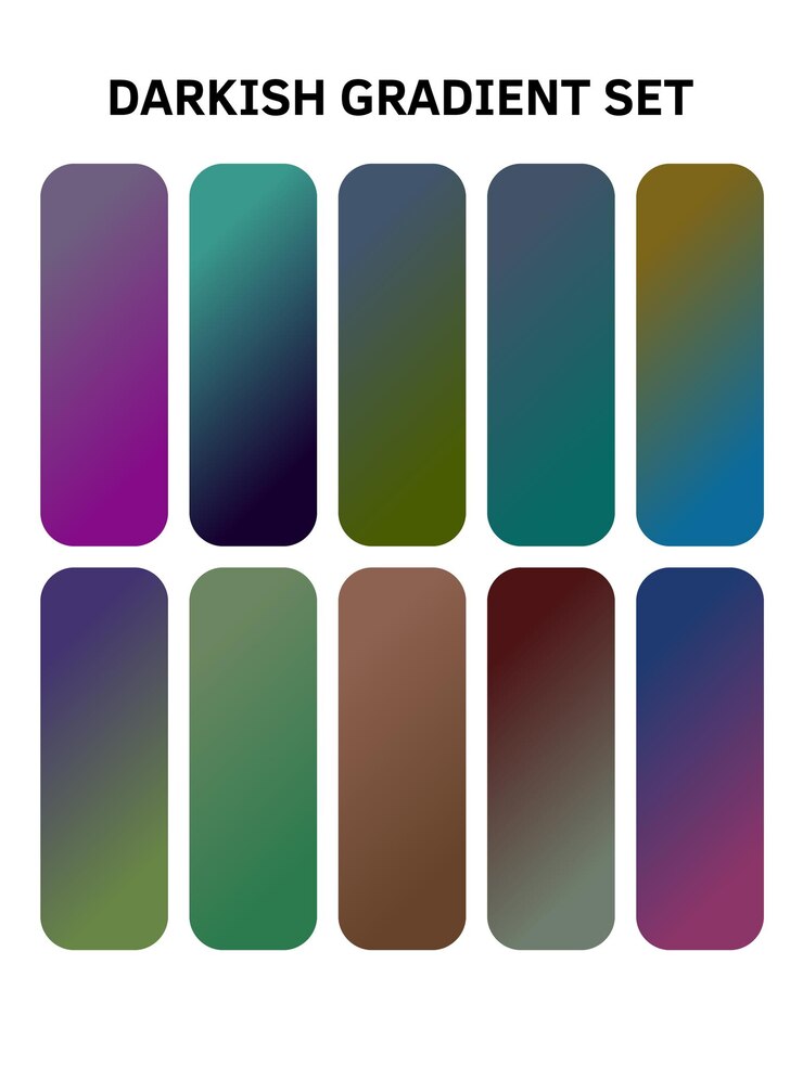 Vector a set of multicolored nails with different colors