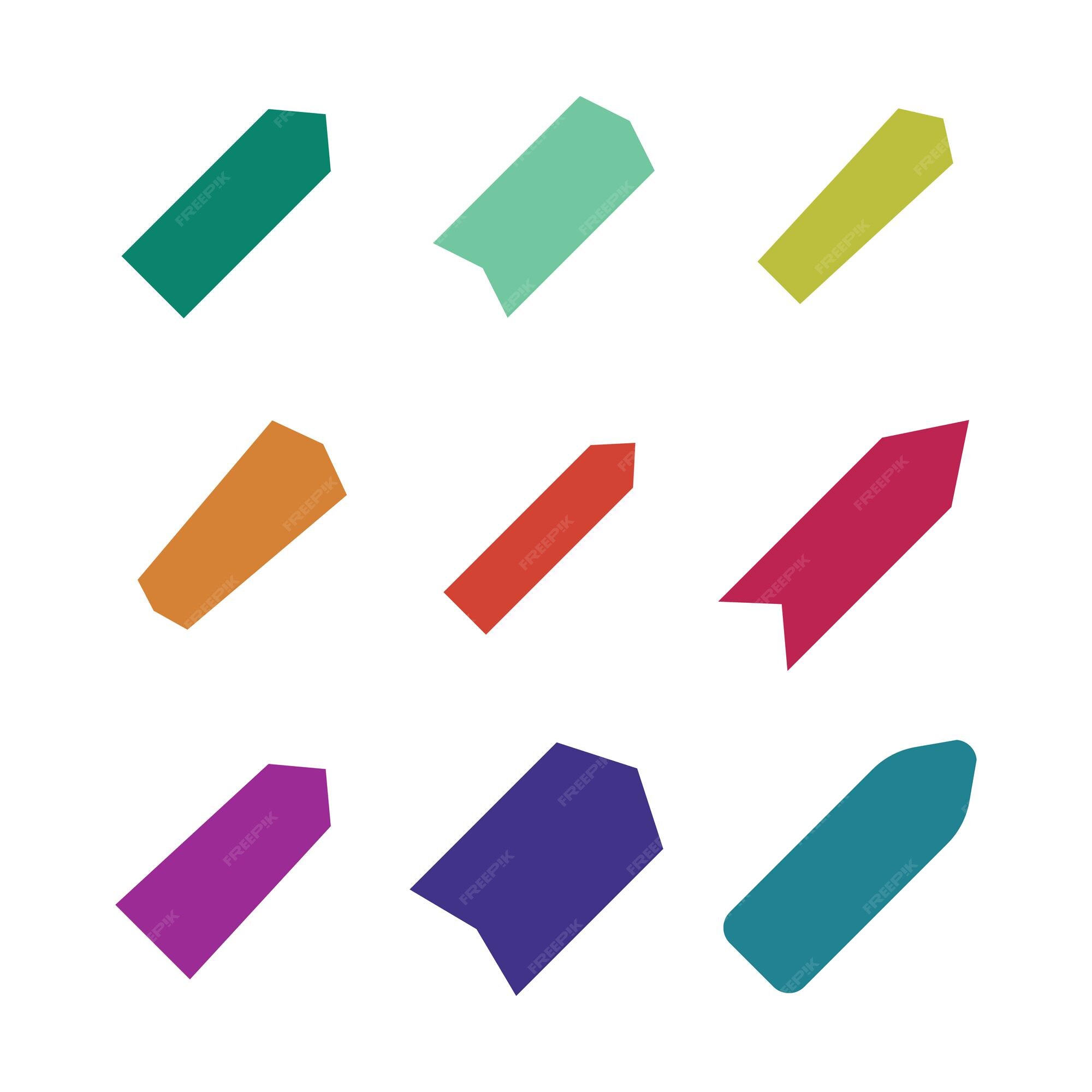 Premium Vector | Set of multicolored various arrows. vector illustration