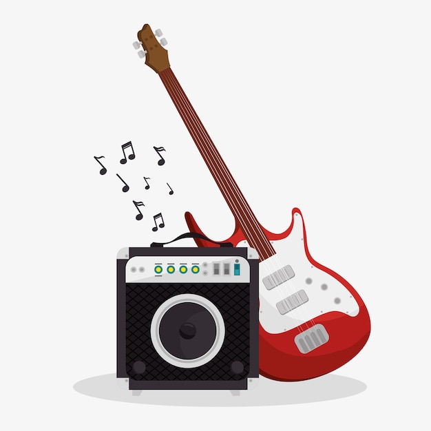 Set musical instruments icons