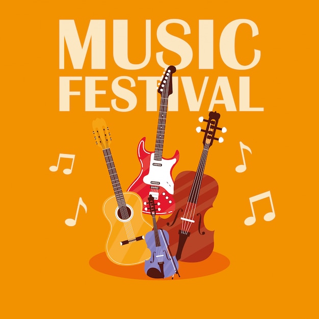set of musical instruments