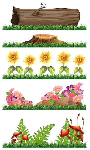 Vector set of nature decoration