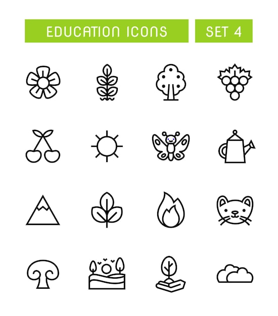 Set Of Nature And Environment Icons