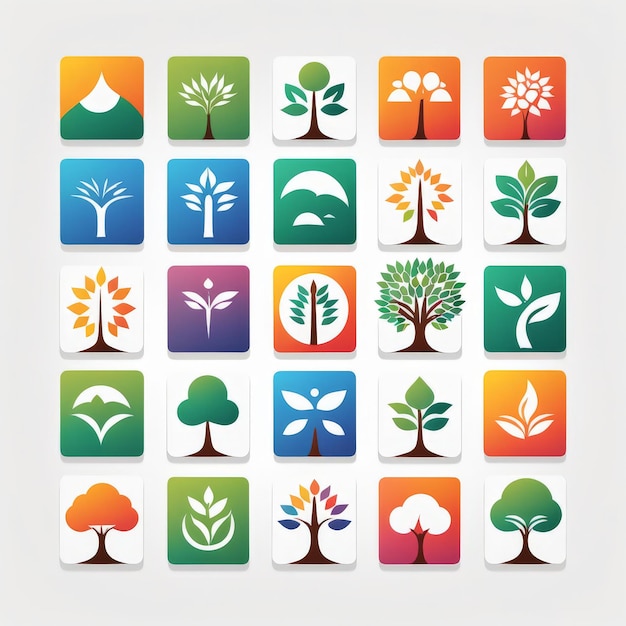 Vector set of nature icons