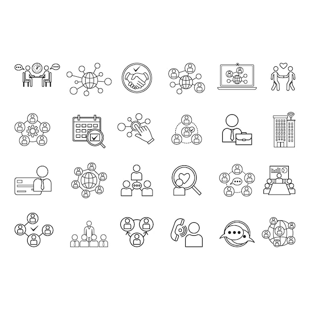 Set of Networking Icons