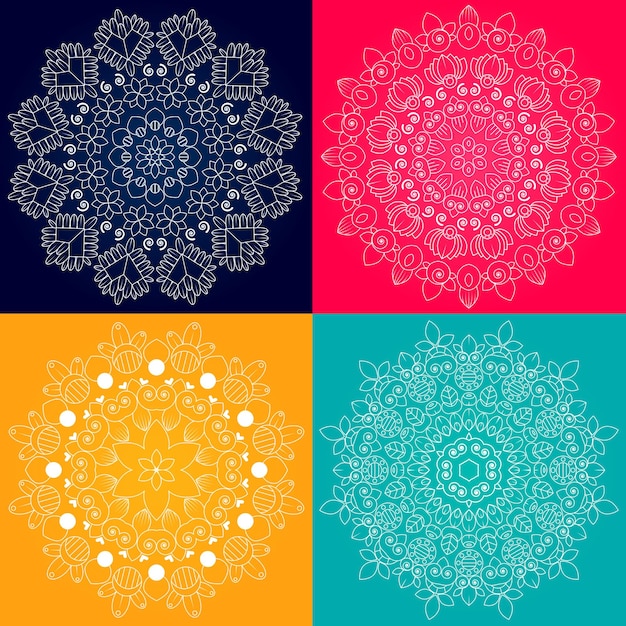 Vector a set of new mandalas