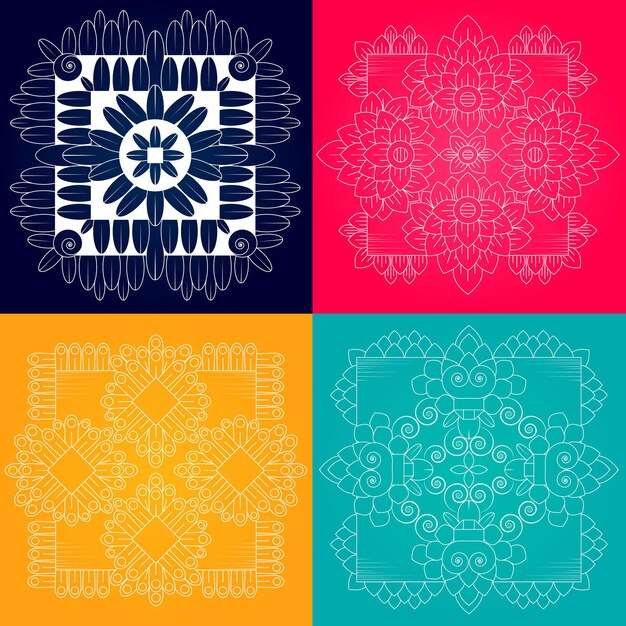 Vector a set of new mandalas