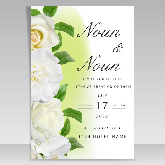 A set of new wedding invitations