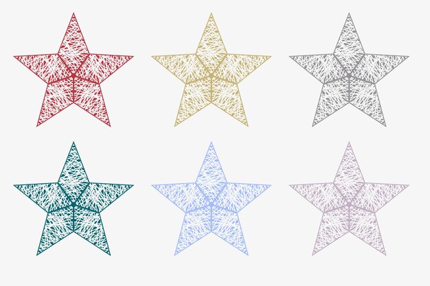 Set new year stars stars 2023