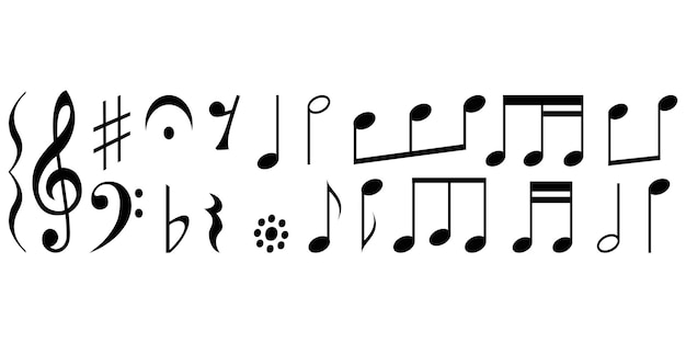 ベクトル 音符と楽譜を設定する