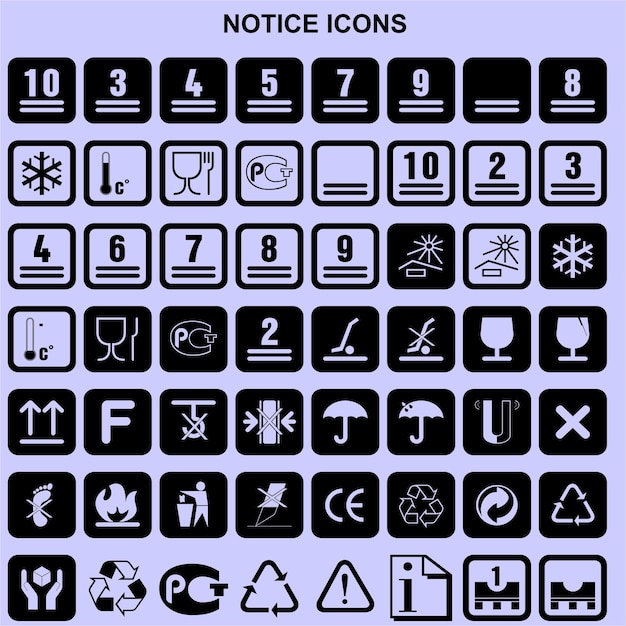 Vector set of notice icons vector