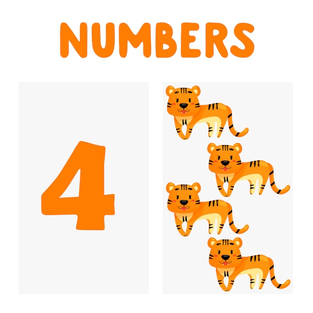 Set of numbers for children education