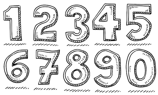 a set of numbers that says 3