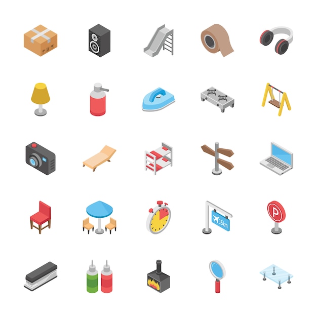 Set Of Object Icons