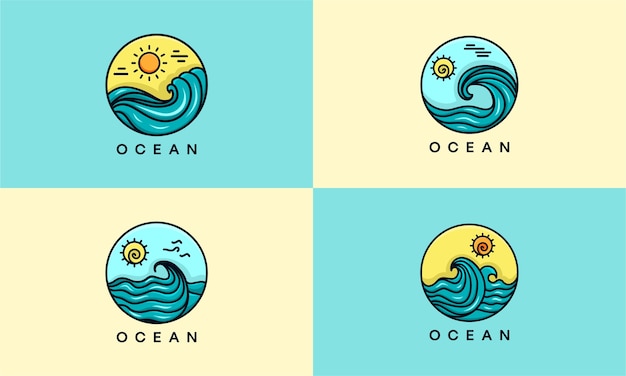 Set di logo ocean