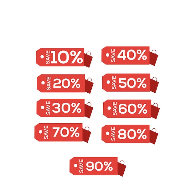 Вектор Набор из 10 вектор продажи значка