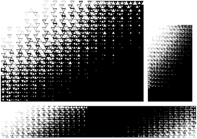 抽象的な黒い多角形の背景のセット
