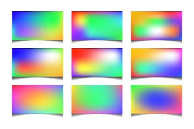 ベクトル 抽象的なグラデーションの背景のセット