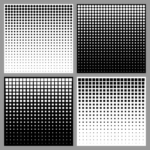 Набор абстрактных полутоновых фонов, иллюстрации