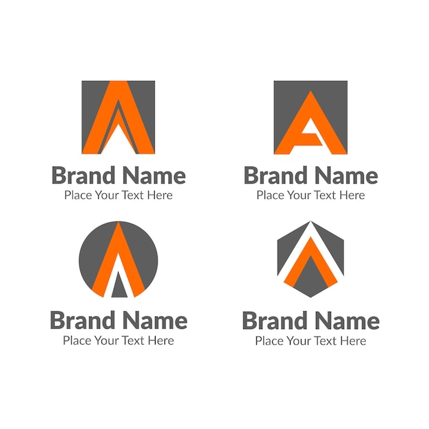 Набор абстрактных букв дизайн логотипа