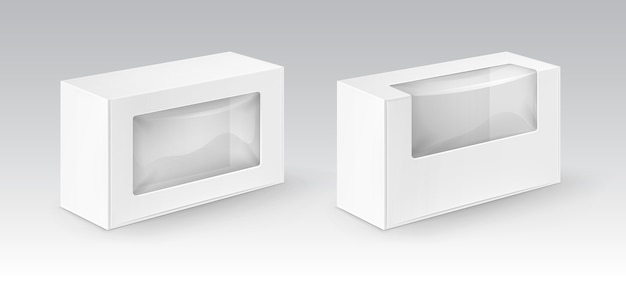 ベクトル 空白の段ボール箱のパッケージのセット