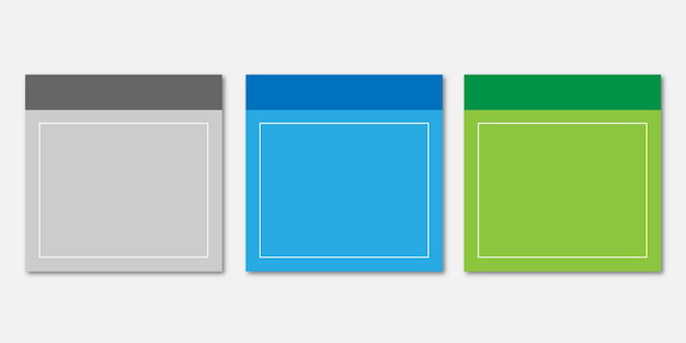 Набор коробок, изолированных на белом для инфографического дизайна, дизайн баннера, многоцветный