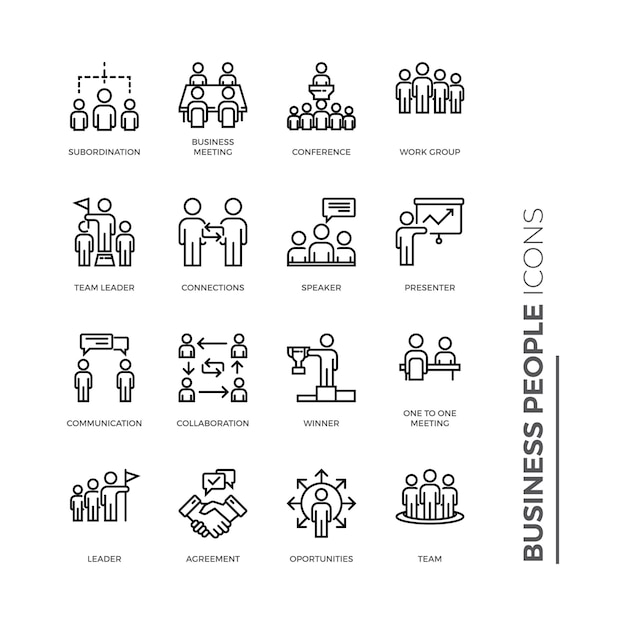비즈니스 사람들이 아이콘, 개요 아이콘 세트