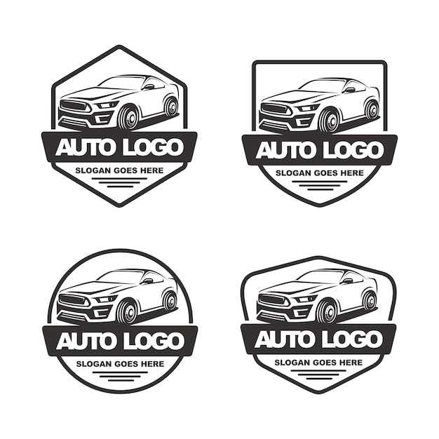 Набор автомобилей, автомобильный шаблон логотипа